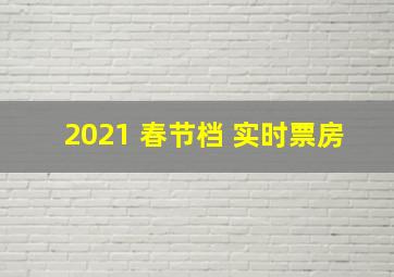 2021 春节档 实时票房